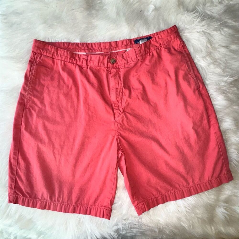 Vineyard Vines Men's Coral Pink Salmon Chino Golf‎ 100% Cotton Shorts Size 40